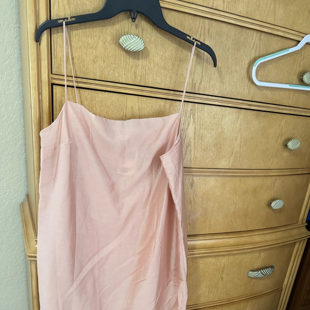 Elegant Pink Spaghetti Strap Dress